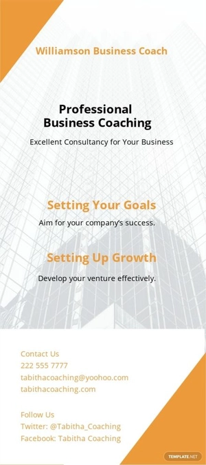 Business Coaching & Consulting DL Card Template
