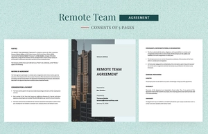 Remote Team Agreement Template Remote Team Agreement Template