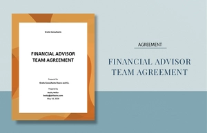 Financial Advisor Team Agreement Template