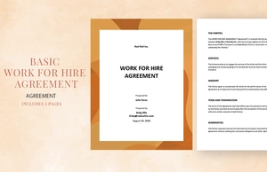 Basic Work For Hire Agreement Template