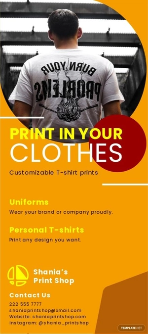 Print Shop DL Card Template