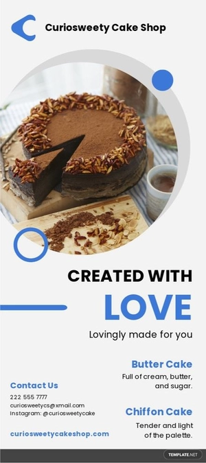 Cake Shop DL Card Template