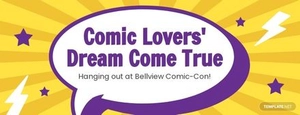 Comic Con Facebook Cover Template