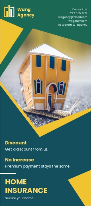 Home Insurance DL Card Template