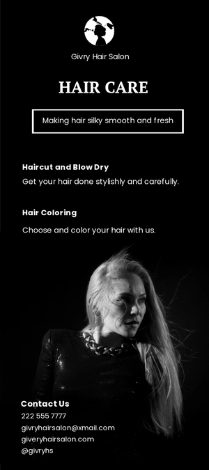 Simple Salon DL Card Template