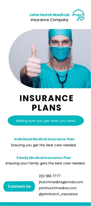 Medical Insurance DL Card Template