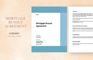 Mortgage Buyout Agreement Template