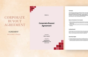 Corporate Buyout Agreement Template