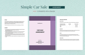 Simple Car Sale Agreement Template
