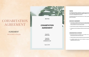 Blank Cohabitation Agreement Template Blank Cohabitation Agreement Template
