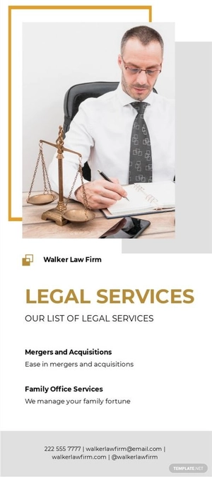 Modern Law Firm DL Card Template