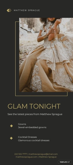 Fashion Designer DL Card Template