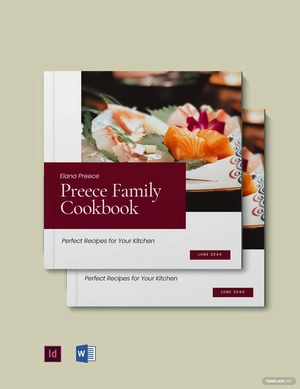 Square Family Cookbook Template