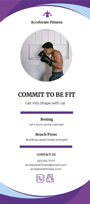 Fitness Salon DL Card Template