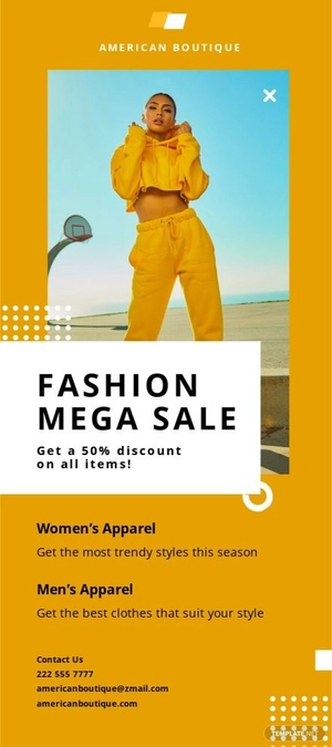 Fashion Sale DL Card Template