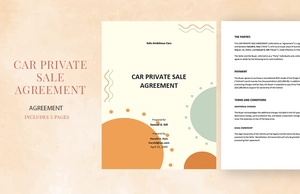 Car Private Sale Agreement Template