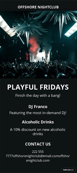 Nightclub Event DL Card Template