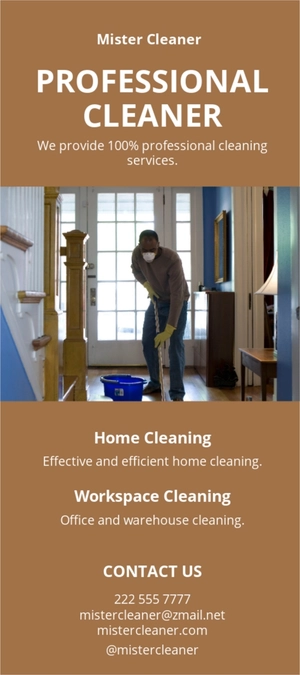 Professional Cleaning Service DL Card Template