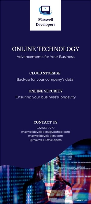 Business Technology DL Card Template