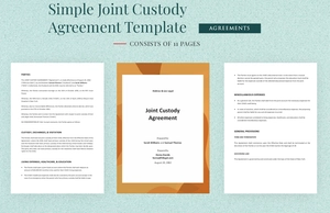 Simple Joint Custody Agreement Template Simple Joint Custody Agreement Template