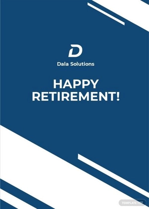 Business Retirement Card Template