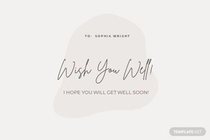Simple Get Well Soon Card Template