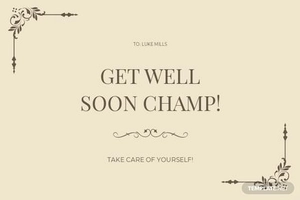 Vintage Get Well Soon Card Template