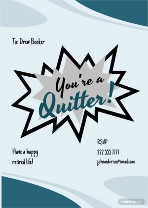 Funny Retirement Card Template