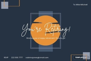 Printable Retirement Card Template