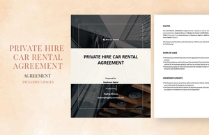 Private Hire Car Rental Agreement Template