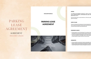 Standard Parking Lease Agreement Template
