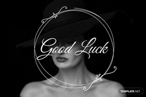 Elegant Good Luck Card Template