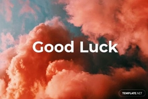 Creative Good Luck Card Template