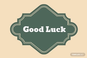 Vintage Good Luck Card Template