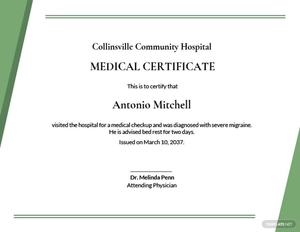 Doctor Certificate Template
