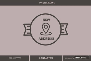 Home Change of Address Card Template
