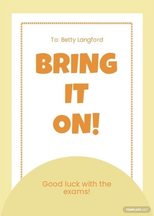 Good Luck Card Template