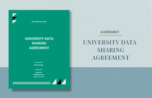 University Data Sharing Agreement Template
