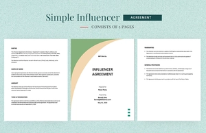 Simple Influencer Agreement Template