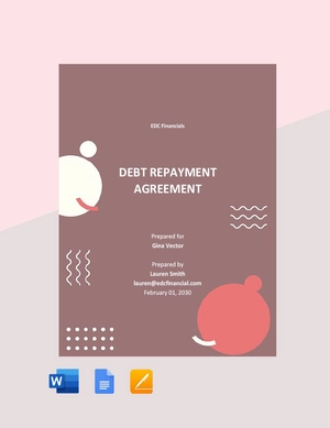 Debt Repayment Agreement Template
