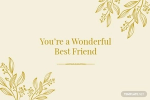 Elegant Friendship Card Template