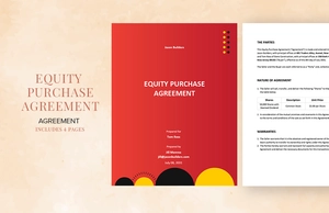 Equity Purchase Agreement Template