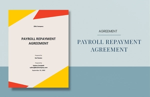 Payroll Repayment Agreement Template
