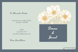Wedding Reception Card Template