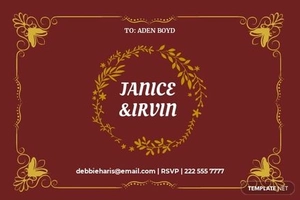 Modern Wedding Reception Card Template