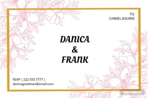 Elegant Wedding Reception Card Template