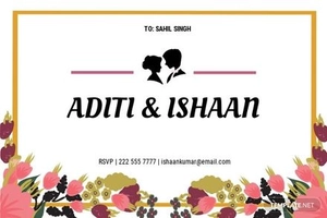 Indian Wedding Reception Card Template