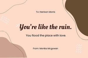Cute Love Card Template