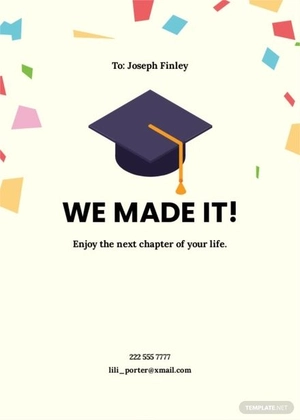 Encouragement Graduation Card Template