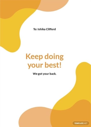 Encouragement Greeting Card Template